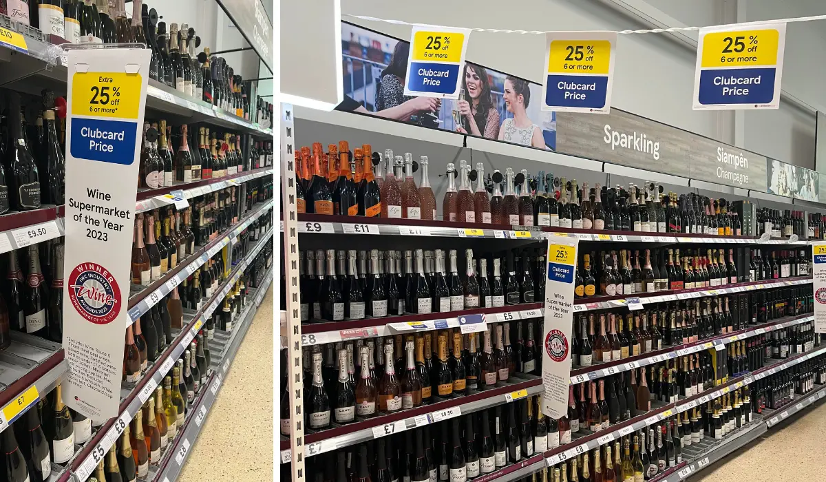 25% off wine at Tesco