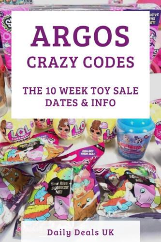 Argos Crazy Codes 2024 - 10 Week Toy Sale, Deal & Voucher Event