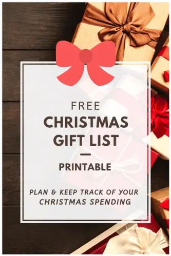 Free Printable Christmas Gift List Planner
