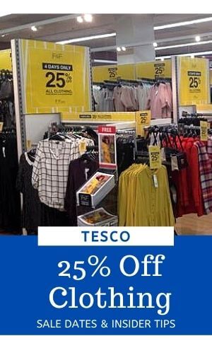 Tesco 25% off Clothes - The Next 25 off F&F Clothing Date 2024